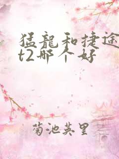 猛龙和捷途山海t2哪个好