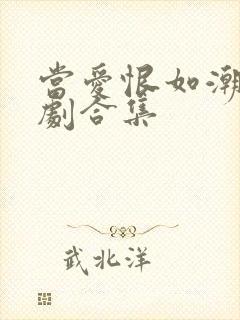 当爱恨如潮生短剧合集 当爱恨如潮生短剧合集