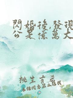 闪婚后,发现老公是亿万大佬 txt