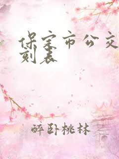 保定市公交车时刻表
