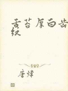 舌苔厚白齿痕裂纹