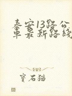 泰安13路公交车最新路线和时间