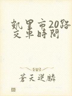 凯里市20路公交车时间