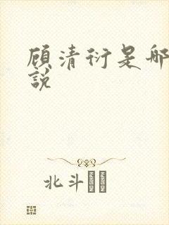 顾清衍是哪部小说