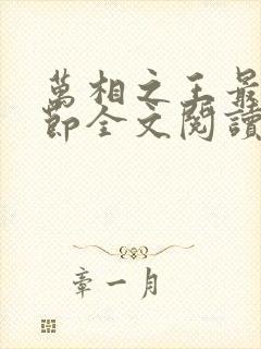 万相之王最新章节全文阅读无弹窗