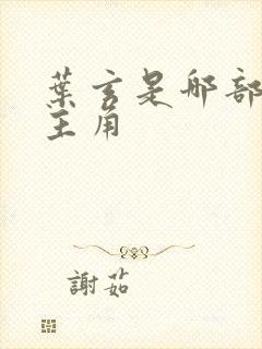 叶玄是哪部小说主角