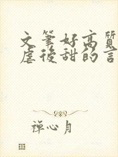 文笔好高质量先虐后甜的言情