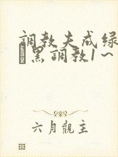 调教夫成绿奴――黑调教1～5