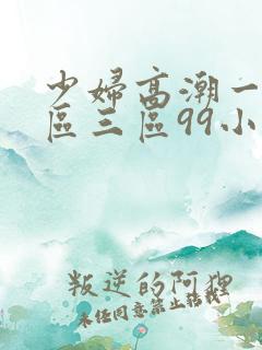 少妇高潮一区二区三区99小说