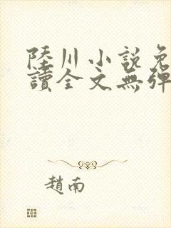 陆川小说免费阅读全文无弹窗