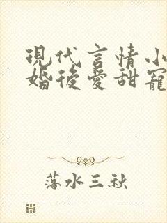 现代言情小说先婚后爱甜宠