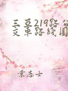 三亚219路公交车路线图