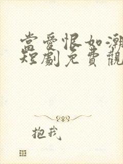 当爱恨如潮生 短剧免费观看