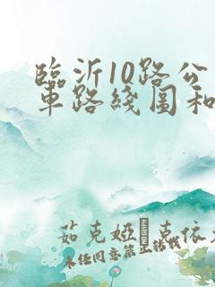 临沂10路公交车路线图和时间