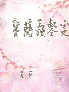 许晴王叔小说免费阅读全文