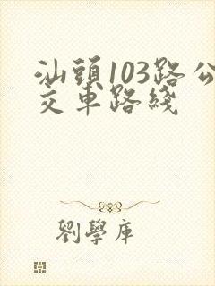 汕头103路公交车路线