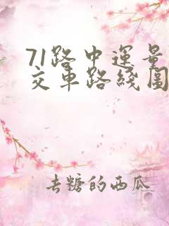 71路中运量公交车路线图 71路中运量公交车路线图