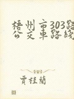 梧州市303路公交车路线 梧州市303路公交车路线