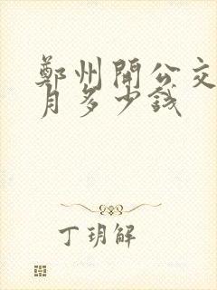 郑州开公交车一月多少钱 郑州开公交车一月多少钱