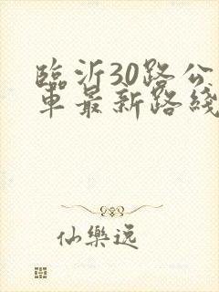 临沂30路公交车最新路线图 临沂30路公交车最新路线图
