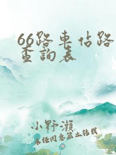 66路车站路线查询表 66路车站路线查询表