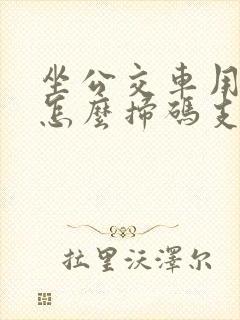 坐公交车用手机怎么扫码支付
