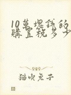 10万块钱的车购置税多少钱