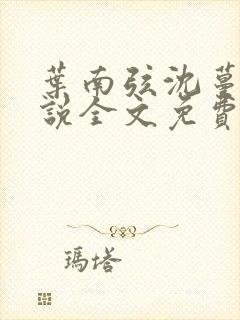 叶南弦沈蔓歌小说全文免费阅读