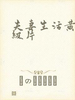 夫妻生活黄色一级片 夫妻生活黄色一级片