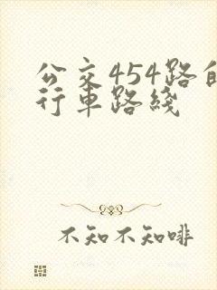 公交454路的行车路线