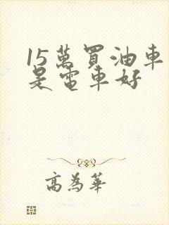 15万买油车还是电车好