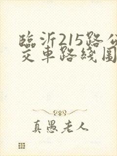 临沂215路公交车路线图