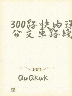 300路快内环公交车路线图