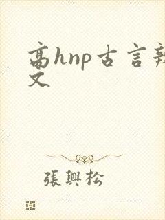 高hnp古言辣文