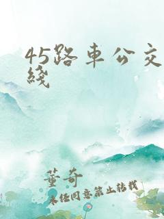 45路车公交路线 45路车公交路线