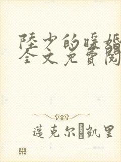 陆少的暖婚新妻全文免费阅读最新