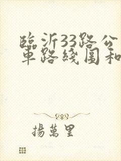 临沂33路公交车路线图和时间