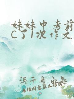 妹妹中考前让我C了1次作文啊