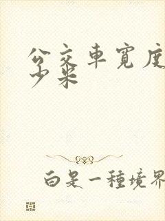 公交车宽度是多少米 公交车宽度是多少米