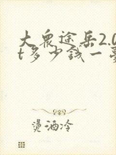 大众途岳2.0t多少钱一台