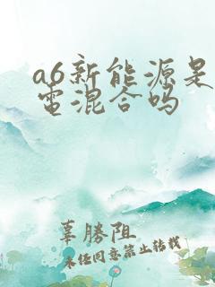 a6新能源是油电混合吗