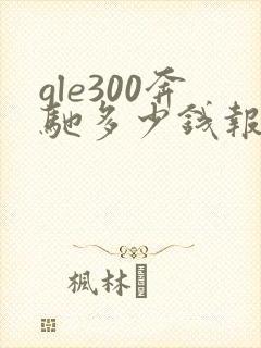 gle300奔驰多少钱报价