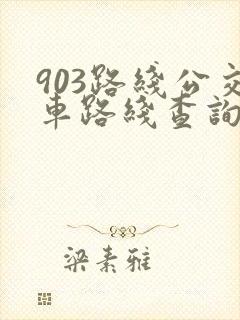 903路线公交车路线查询