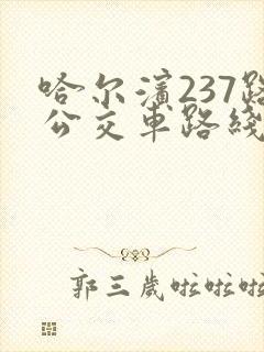 哈尔滨237路公交车路线