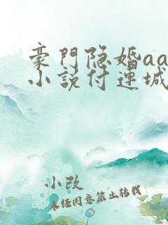 豪门隐婚aa制小说付连城和容颜