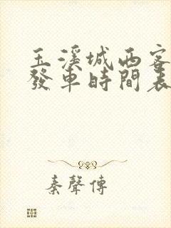 玉溪城西客运站发车时间表