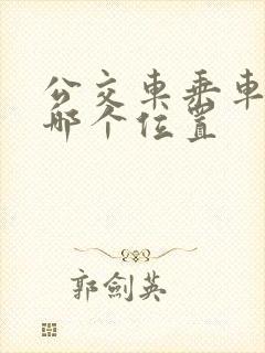 公交车乘车码扫哪个位置