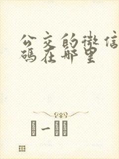 公交的微信乘车码在哪里