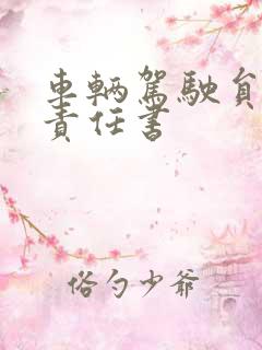 车辆驾驶员安全责任书