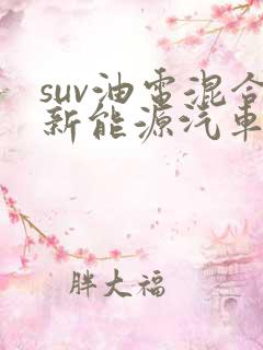 suv油电混合新能源汽车价格